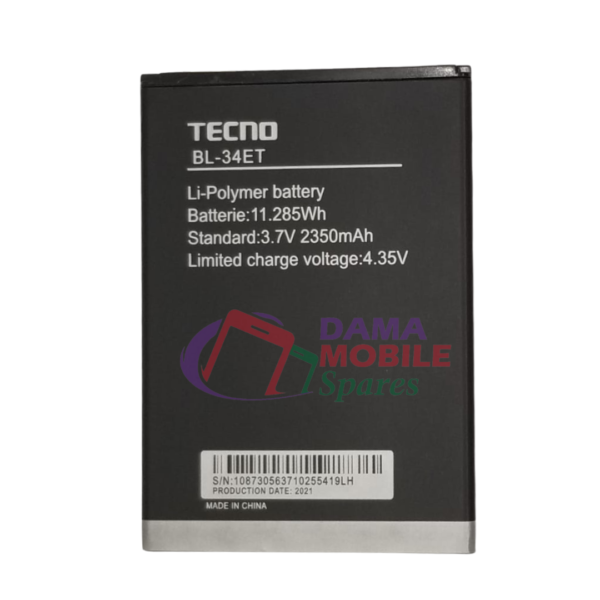 Tecno Pop 3 BB2 Battery [BL-34ET]