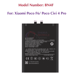 Original Replacement Battery for Xiaomi POCO F6 / Poco CIVI 4 PRO [Model: BN4F]