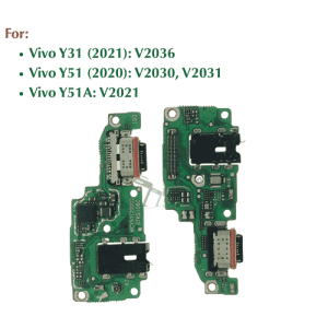 Vivo Y31 (2021) Vivo Y51 (2020) Y51A Charging Plate Sub-Board & Microphone Flex